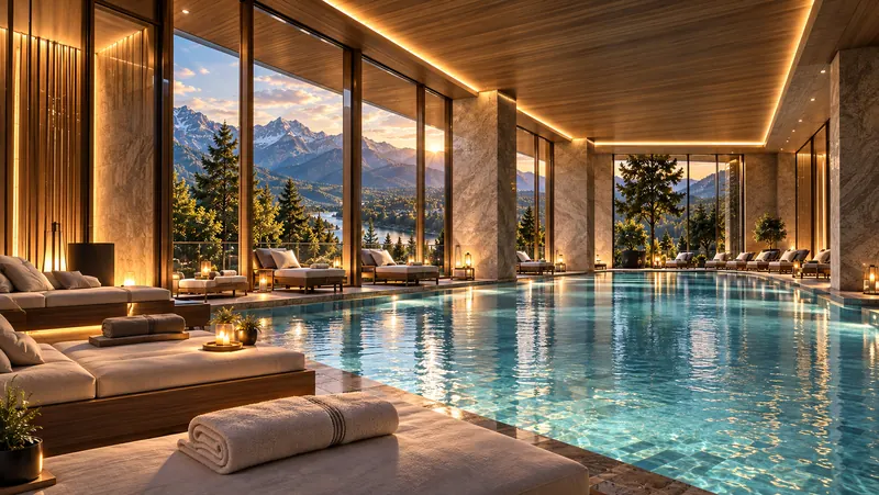 Визуализация: крытый бассейн SPA-комплекса